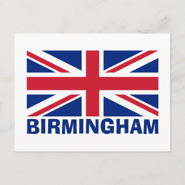 Postal Birmingham en azul (Anverso)