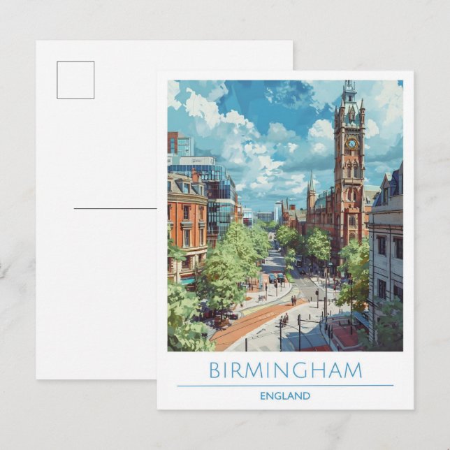 Postal Birmingham England Travel (Anverso / Reverso)