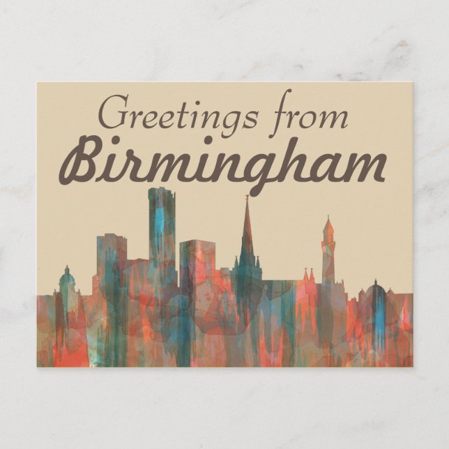 POSTAL BIRMINGHAM UK SKYLINE (Anverso)