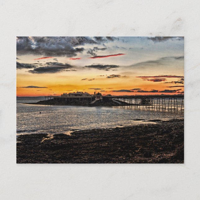 Postal Birnbeck Pier y la isla Weston-super-Mare (Anverso)