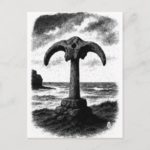 Postal Birsay Ballena hueso – Monumento de Tinta de Orkne