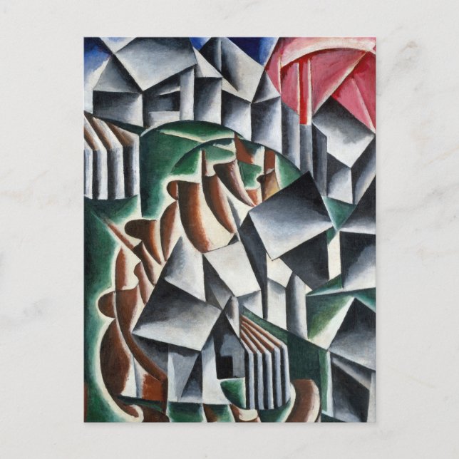 Postal Birsk por Lyubov Popova (Anverso)