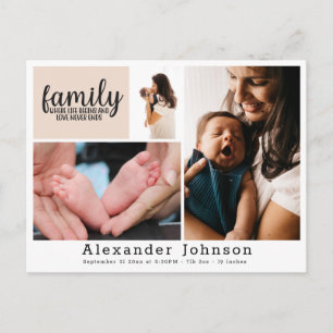 Postal Birth Announcement Photo Collage