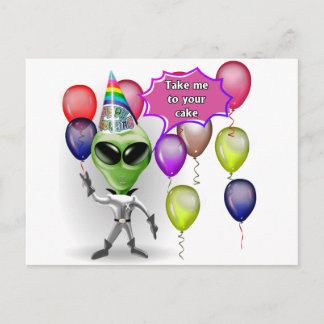 Postal Birthday Alien