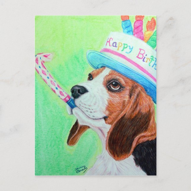Postal Birthday Beagle (Anverso)