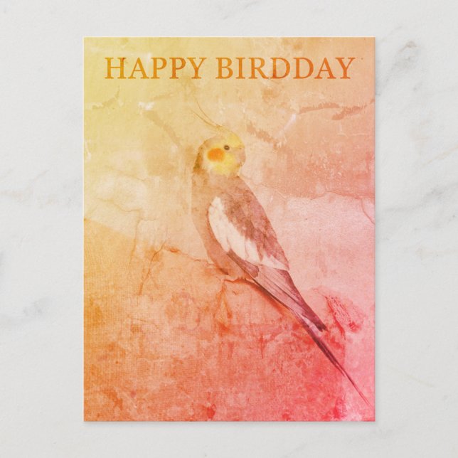 Postal Birthday Card for Bird Lovers (Anverso)