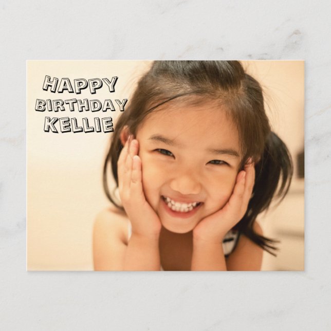 Postal Birthday Card for Her beautiful special picture (Anverso)