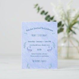 Postal Birthday Invitation (10,8 x 14,2 cm) - Ocean Theme