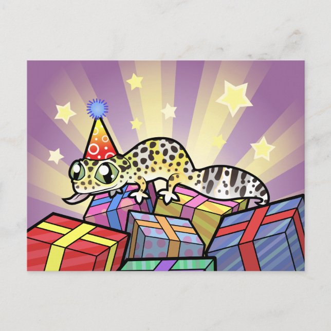 Postal Birthday Leopard Gecko (Anverso)