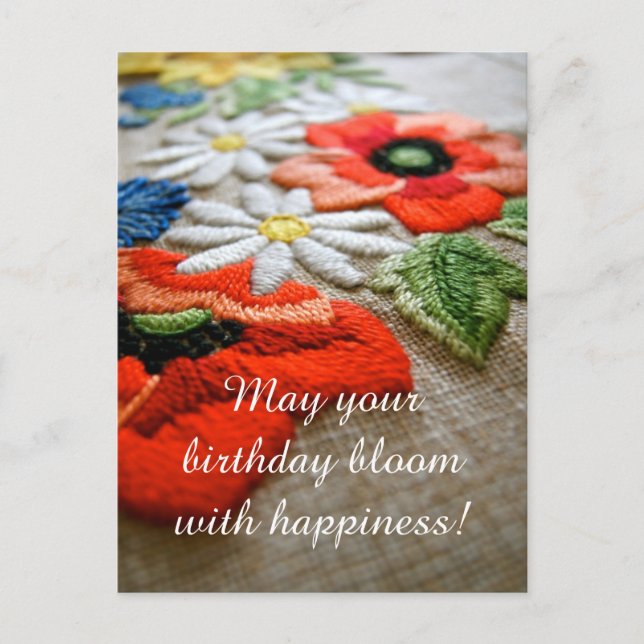 Postal Birthday Needle Art (Anverso)