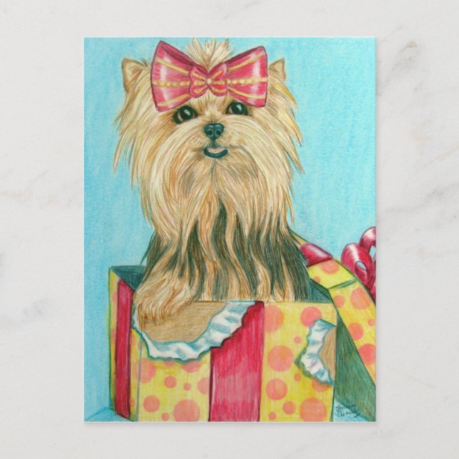 Postal Birthday Yorkie (Anverso)