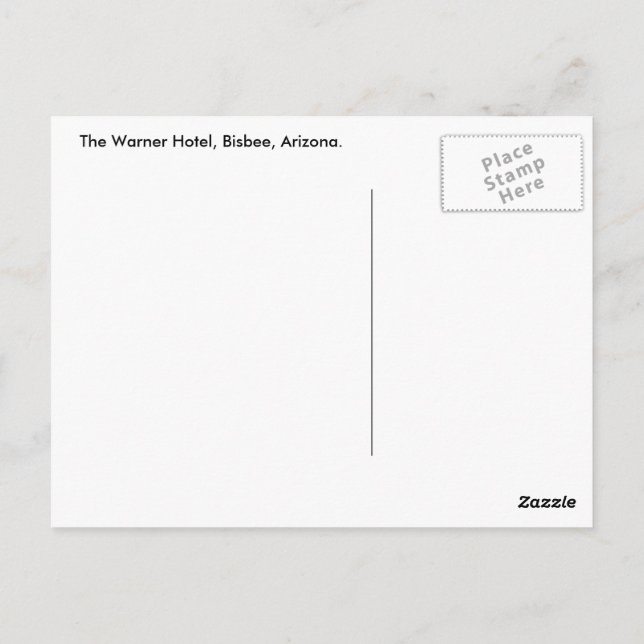 Postal Bisbee Postcard (Reverso)