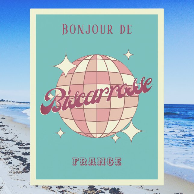 Postal Biscarosse France vacaciones retro Postcard (Subido por el creador)