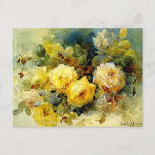 Postal Bischoff - Rosas (amarillo)