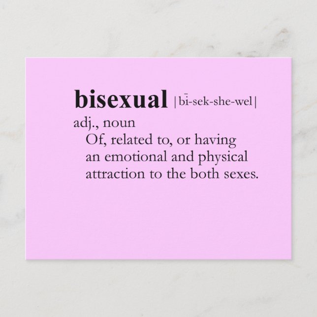 Postal BISEXUAL (definición) (Anverso)