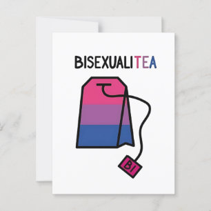 Postal BisexualiTEA Bi Orgullo Bandera Té Bisexual