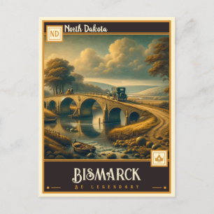 Postal Bismarck, Dakota del Norte   Vintage