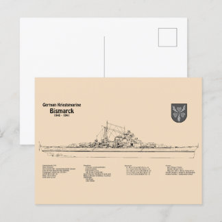 Postal Bismarck - Planes Blueprint de Battleship