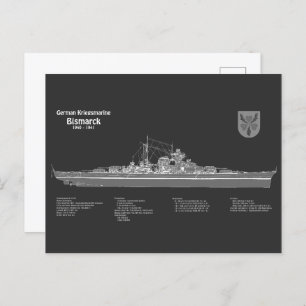 Postal Bismarck - Planes de Blueprint de Battleship