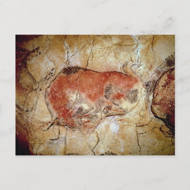 Postal Bison de las cuevas de Altamira (Anverso)