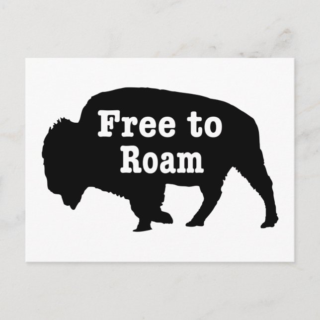 Postal Bison Free To Roam (Anverso)
