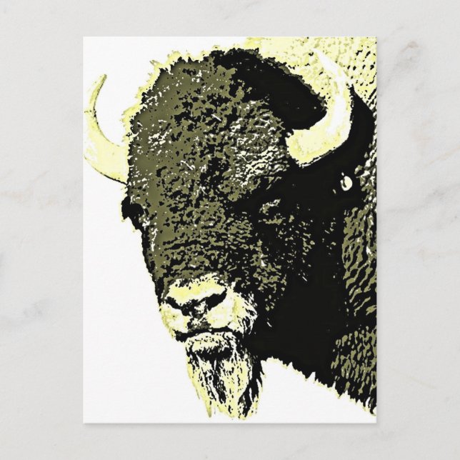 Postal Bison Pop Art (Anverso)