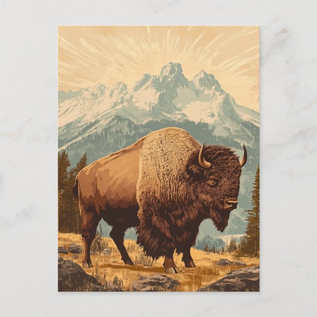 Postal Bison Vintage (Anverso)