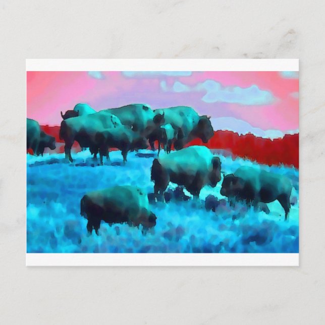 Postal Bisontes (Anverso)