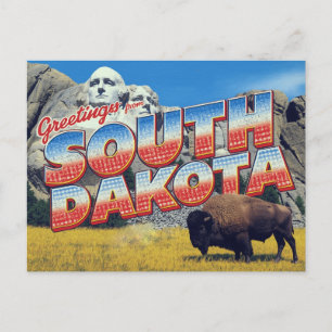 Postal Bisontes de Mount Rushmore en Dakota del Sur