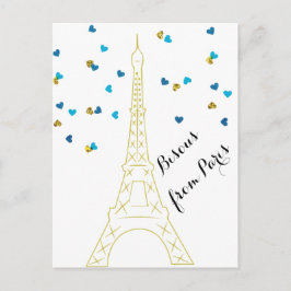 Postal Bisous de Paris Postcard