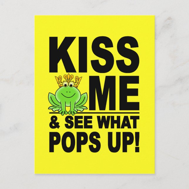Postal BISS ME Frog postal, personalizable (Anverso)