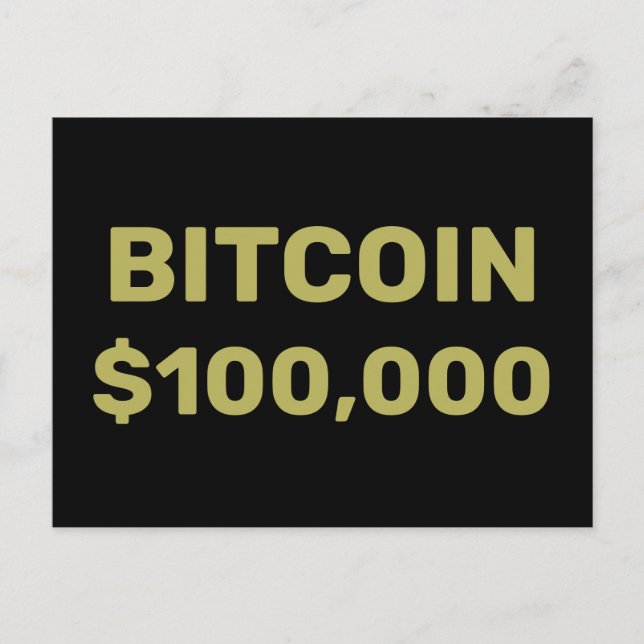 Postal Bitcoin 100000 Celebración (Anverso)