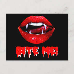 Postal Bite Me Vampire Halloween