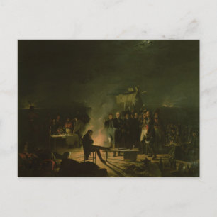 Postal Bivouac de Napoleón I en la batalla de Battlefield