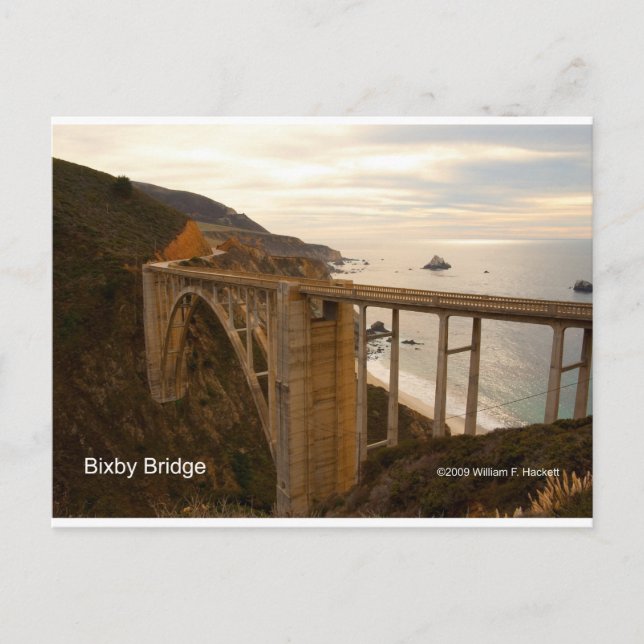 Postal Bixby Bridge Big Sur California Products (Anverso)
