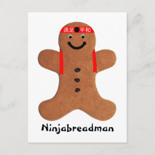 Postal Bizcocho de Ninjabreadman (galleta)