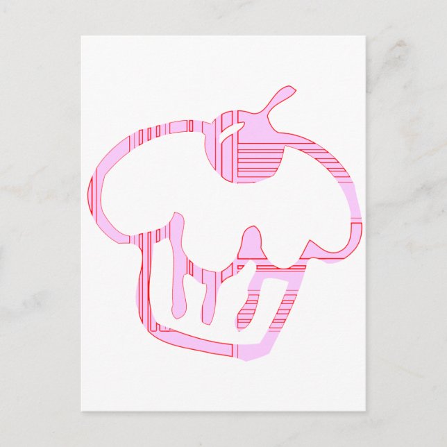 Postal bizcocho rosa (Anverso)