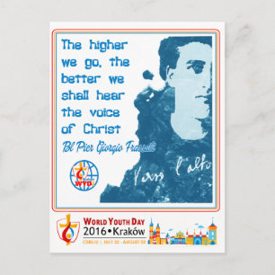 POSTAL BL PIER GIORGIO FRASSATI DÍA MUNDIAL DE LA JUVENTU