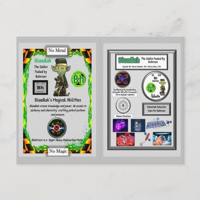 Postal Blaadlak Presents Bohrium Trading Card (Anverso)