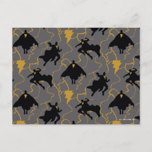 Postal Black Adam Lightning Silhouette Pattern