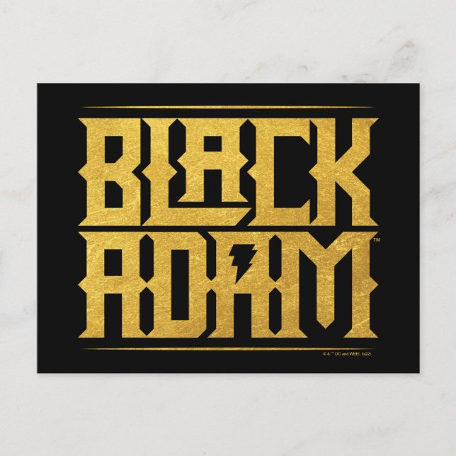 Postal Black Adam Stacked Name Graphic (Anverso)