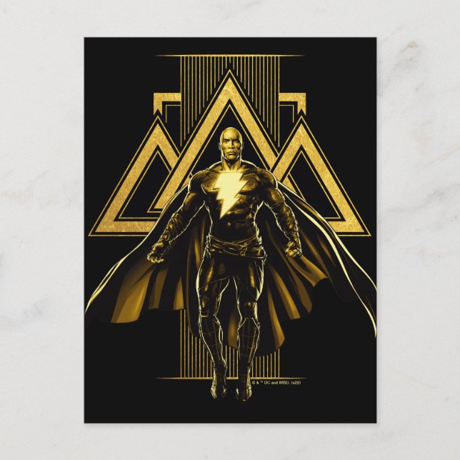 Postal Black Adam Triangular Pillar Graphic (Anverso)
