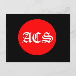 postal Black and Red Circle