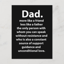 Postal Black and White Dad Daddy Quote 