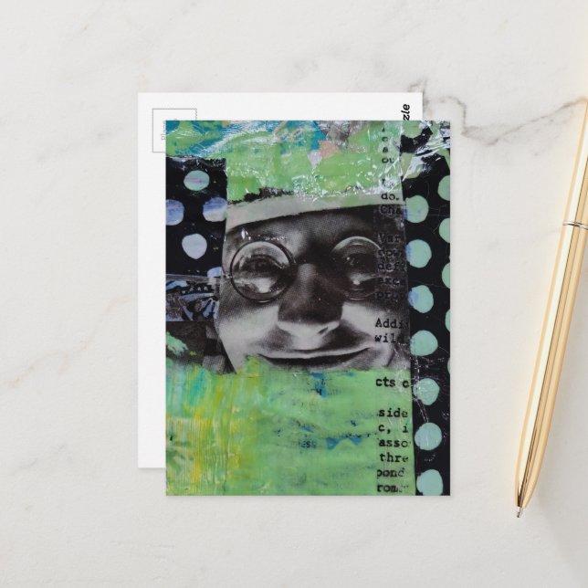 Postal Black and White Face (Anverso/Reverso In Situ)