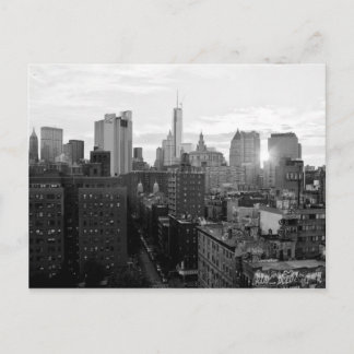 Postal Black and White Postcard of New York City