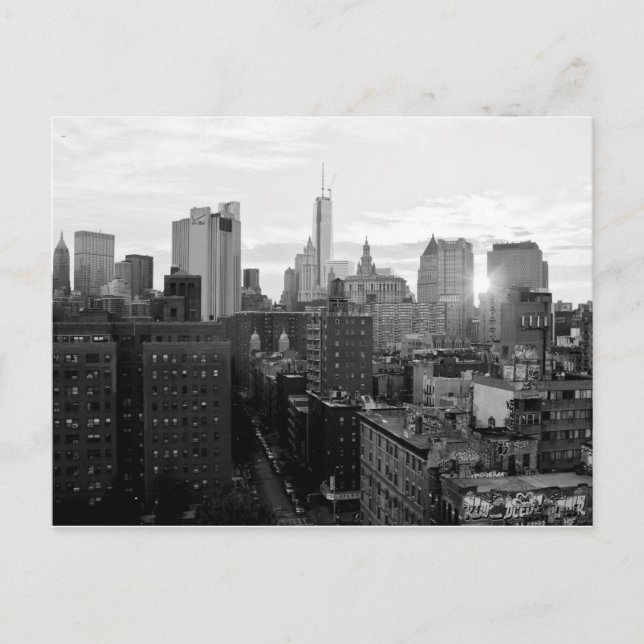Postal Black and White Postcard of New York City (Anverso)