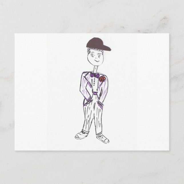 Postal Black Baseball Cap Groom (Anverso)