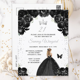 Postal Black Blonde Hair Princess Birthday Party