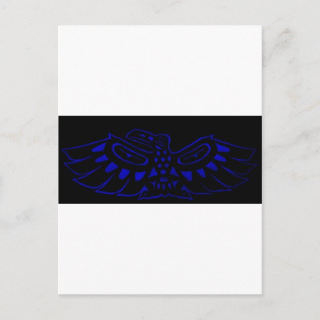 Postal Black Blue Raven (Anverso)